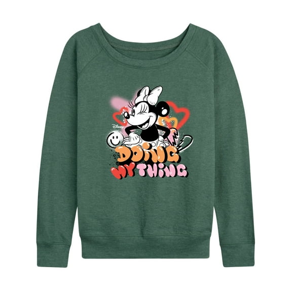 Disney - Minnie Mouse - Doing My Thing - Women's Lightweight French Terry Long Sleeve Shirt