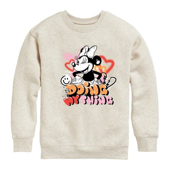 Disney - Minnie Mouse Doing My Thing - Youth Crewneck Fleece Sweatshirt