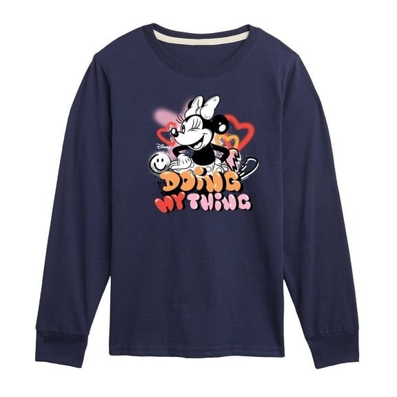 Disney - Minnie Mouse Doing My Thing - Youth Long Sleeve Graphic T-Shirt