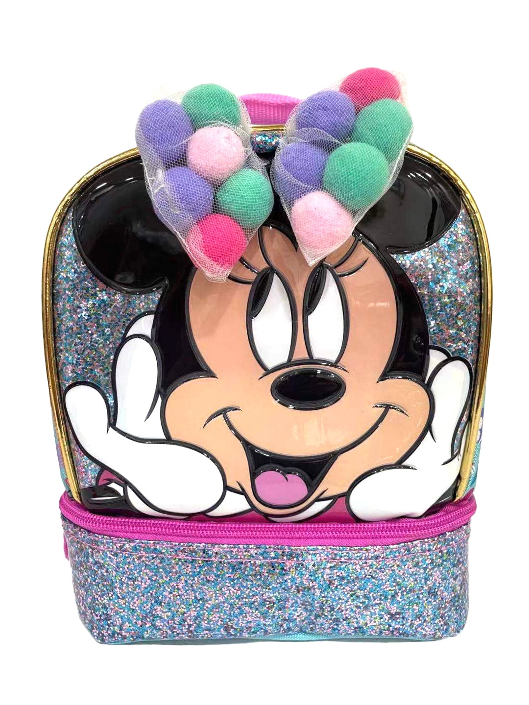 Disney Minnie Mouse Dual Compartment Drop Bottom Lunch Bag - Walmart.com