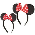 thumbnail image 1 of Disney Minnie Mouse Ears, Set of 2 Headbands for Mommy and Me, Matching for Adult and Little Girl Ages 2-7, 1 of 5