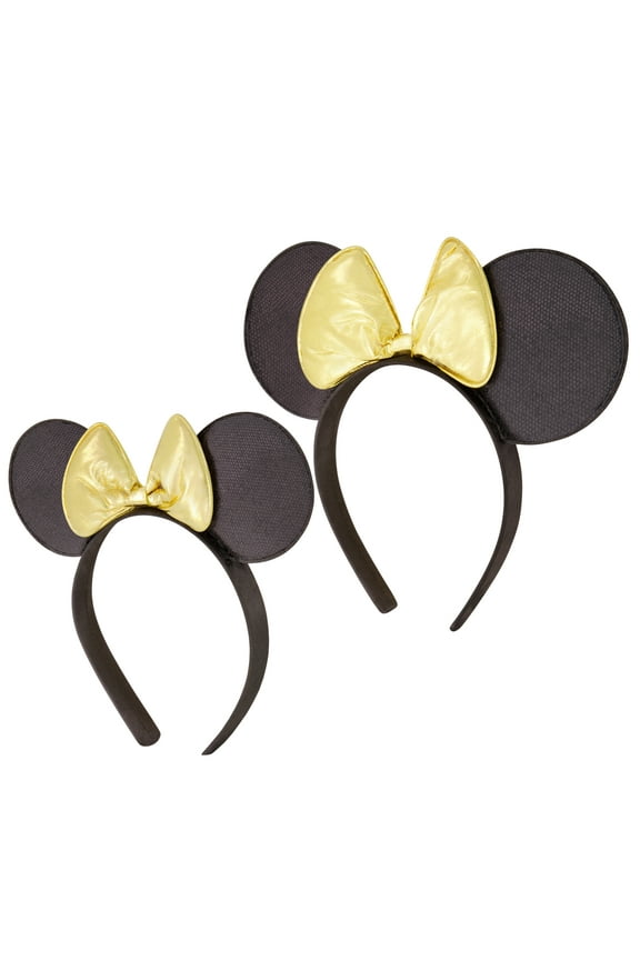 Minnie Mouse Ears, Set of 2 Headbands for Mommy and Me, Matching for Adult and Little Girl Ages 2-7