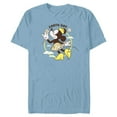 thumbnail image 1 of Disney Minnie Mouse Earth Day Clouds Flowers Retro Vintage - Short Sleeve Blended T-Shirt for Adults - Customized-Ocean Blue, 1 of 5