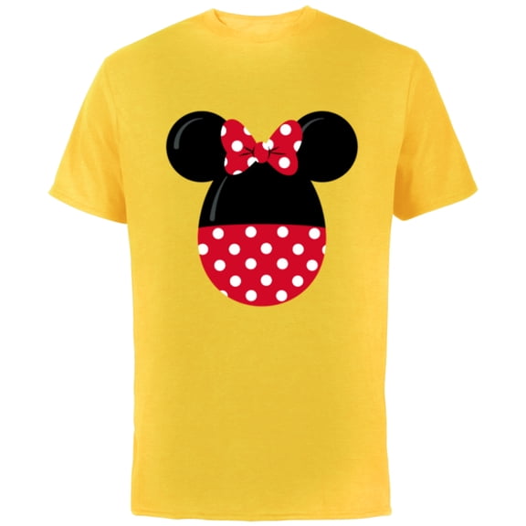 Disney Minnie Mouse Easter Egg - Short Sleeve Cotton T-Shirt for Adults - Customized-Yellow