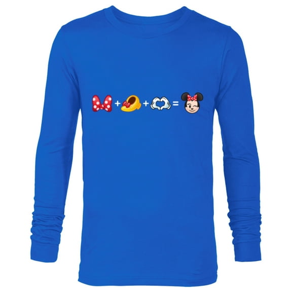 Disney Minnie Mouse Emoji Code Formula - Long Sleeve T-Shirt for Men - Customized-Navy
