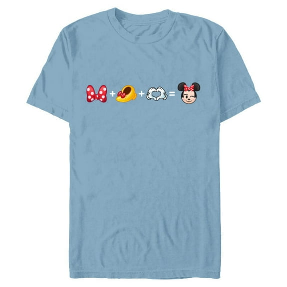 Disney Minnie Mouse Emoji Code Formula - Short Sleeve Blended T-Shirt for Adults - Customized-Ocean Blue