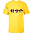 thumbnail image 1 of Disney Minnie Mouse Emoticon Expressions - Short Sleeve T-Shirt for Kids - Customized-Yellow, 1 of 5