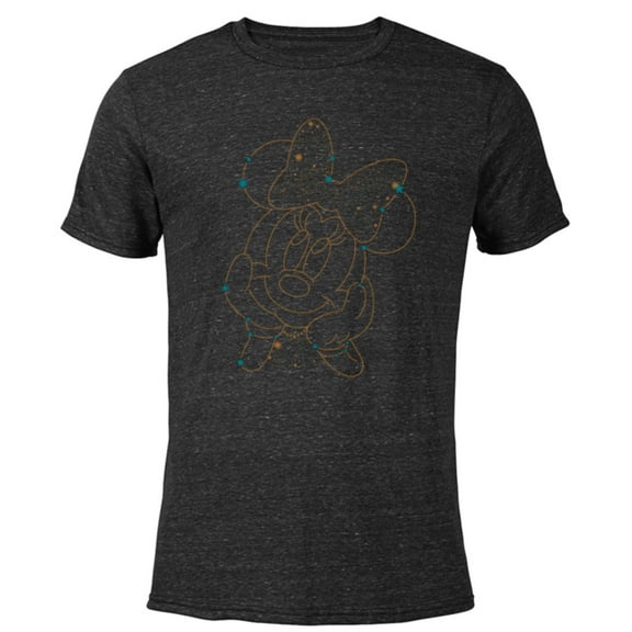 Disney Minnie Mouse Face Constellation - Short Sleeve Blended T-Shirt for Adults - Customized-Black