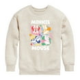 thumbnail image 1 of Disney - Minnie Mouse Multicolored Grid - Youth Crewneck Fleece Sweatshirt, 1 of 5