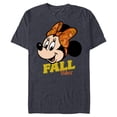 thumbnail image 1 of Disney Minnie Mouse Fall Vibes Autumn Leaves - Short Sleeve Blended T-Shirt for Adults - Customized-Navy Heather, 1 of 5