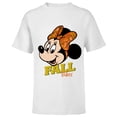 thumbnail image 1 of Disney Minnie Mouse Fall Vibes Autumn Leaves - Short Sleeve T-Shirt for Kids - Customized-White, 1 of 5