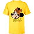 thumbnail image 1 of Disney Minnie Mouse Fall Vibes Autumn Leaves - Short Sleeve T-Shirt for Kids - Customized-Yellow, 1 of 5