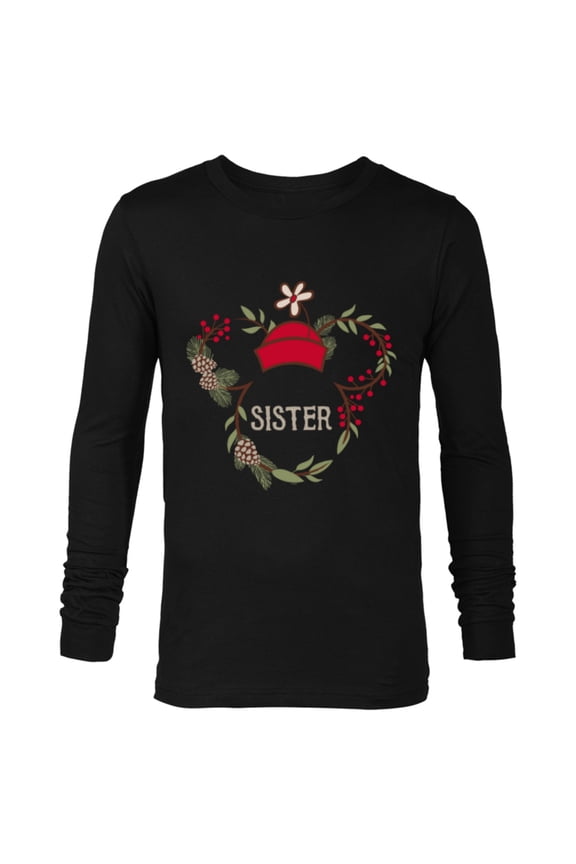 Minnie Mouse Family Holiday (Sister) - Long Sleeve T-Shirt for Men - Customized-Black