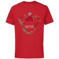 thumbnail image 1 of Disney Minnie Mouse Family Holiday (Sister) - Short Sleeve Cotton T-Shirt for Adults - Customized-Red, 1 of 5