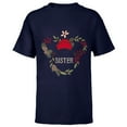 thumbnail image 1 of Disney Minnie Mouse Family Holiday (Sister) - Short Sleeve T-Shirt for Kids - Customized-Navy, 1 of 5