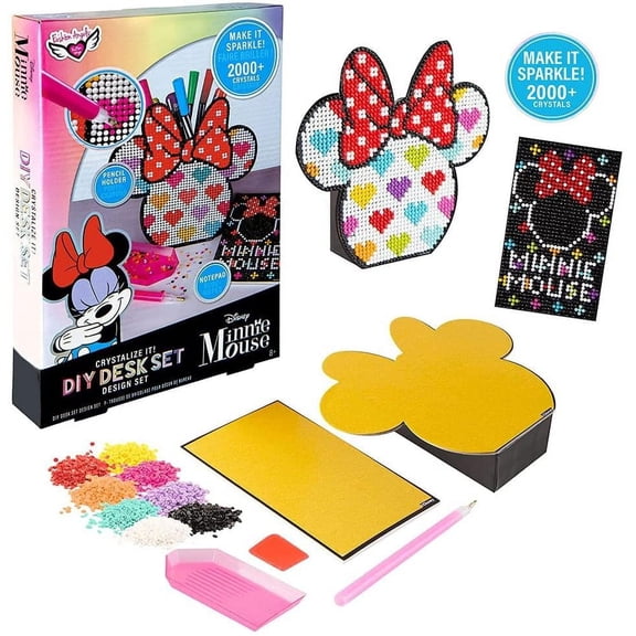 Disney Minnie Mouse Fashion Angels Crystalize It! Desk Set Design Kit