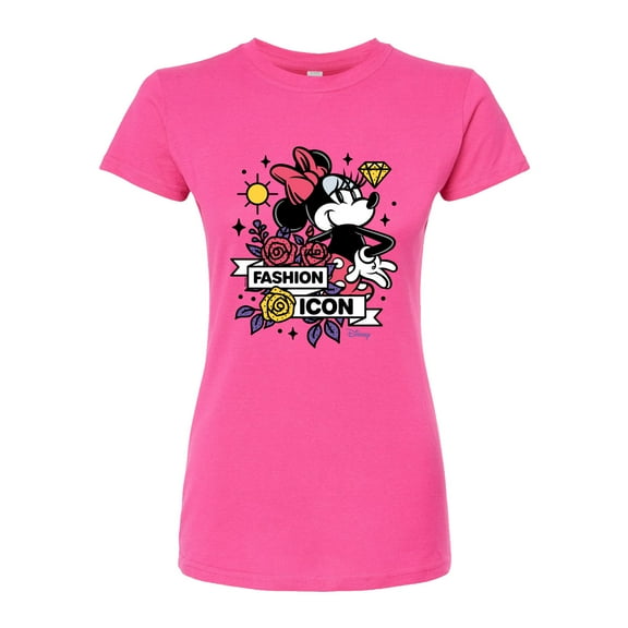 Disney - Minnie Mouse - Fashion Icon - Juniors Fitted Graphic T-Shirt