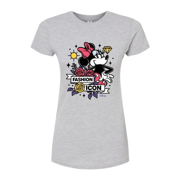 Disney - Minnie Mouse - Fashion Icon - Juniors Fitted Graphic T-Shirt