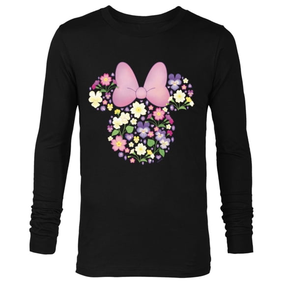 Disney Minnie Mouse February Birth Month Birthstone & Flower - Long Sleeve T-Shirt for Men - Customized-Black