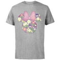 thumbnail image 1 of Disney Minnie Mouse February Birth Month Birthstone & Flower - Short Sleeve Cotton T-Shirt for Adults - Customized-Athletic Heather, 1 of 5