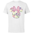 thumbnail image 1 of Disney Minnie Mouse February Birth Month Birthstone & Flower - Short Sleeve Cotton T-Shirt for Adults - Customized-White, 1 of 5
