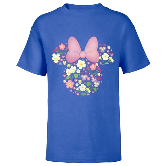 Disney Minnie Mouse February Birth Month Birthstone & Flower - Short Sleeve T-Shirt for Kids - Customized-Royal