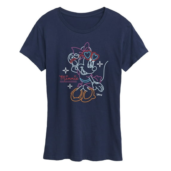 Disney - Minnie Mouse - Feeling Good with Heart Glasses - Women's Short Sleeve Graphic T-Shirt