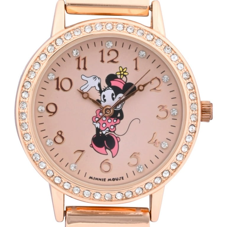 Disney Minnie Mouse Female Analog Rose Gold Watch MINAQ16203WM