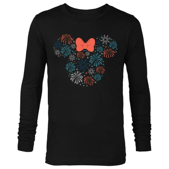 Disney Minnie Mouse Fireworks Americana - Long Sleeve T-Shirt for Men - Customized-Black