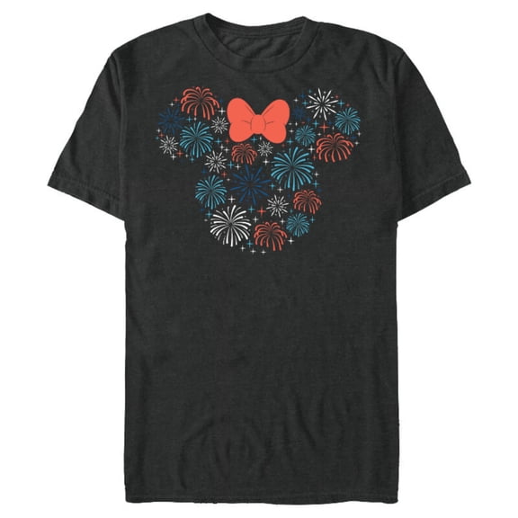 Disney Minnie Mouse Fireworks Americana - Short Sleeve Blended T-Shirt for Adults - Customized-Dark Heather