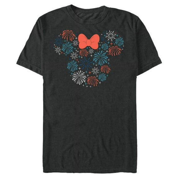 Disney Minnie Mouse Fireworks Americana - Short Sleeve Blended T-Shirt for Adults - Customized-Dark Heather