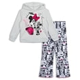 thumbnail image 1 of Disney Minnie Mouse Little Girls' 2-Piece Fleece Hoodie and Leggings Set Grey Pink Black, 1 of 6