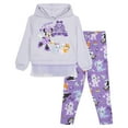 thumbnail image 1 of Disney Minnie Mouse Fleece Pullover Peplum Hoodie and Leggings Outfit Set Toddler to Big Kid, 1 of 5