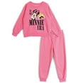 thumbnail image 1 of Disney Minnie Mouse Fleece Pullover Sweatshirt and Jogger Pants Outfit Set Toddler to Big Kid, 1 of 5