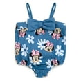 thumbnail image 1 of Disney Minnie Mouse Floral Bubble Romper Chambray Newborn to Infant, 1 of 5