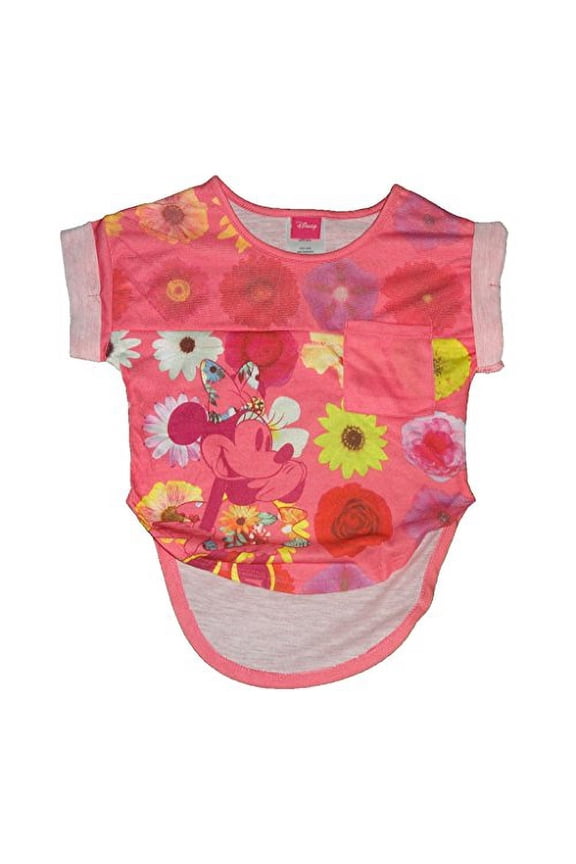 Minnie Mouse Floral Print Girls Shirt X-Small
