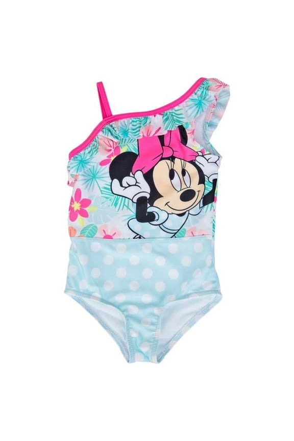 Minnie Mouse Floral Toddler One-Piece Swimsuit-Toddler 2T