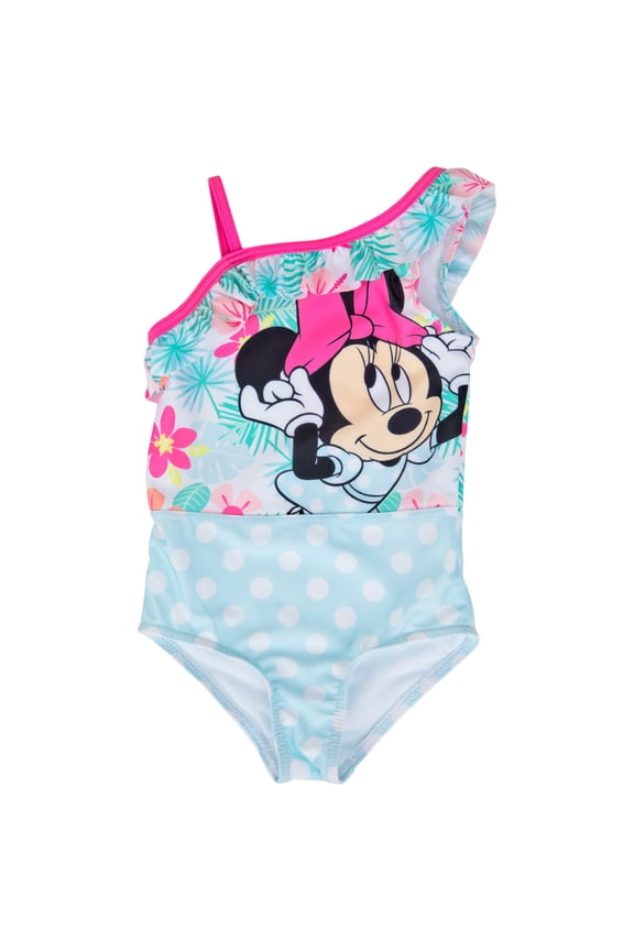 Minnie Mouse Floral Toddler One-Piece Swimsuit-Toddler 4T