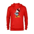 thumbnail image 1 of Disney Minnie Mouse Flower Hat - Pullover Hoodie for Adults -Customized-Red Heather, 1 of 5
