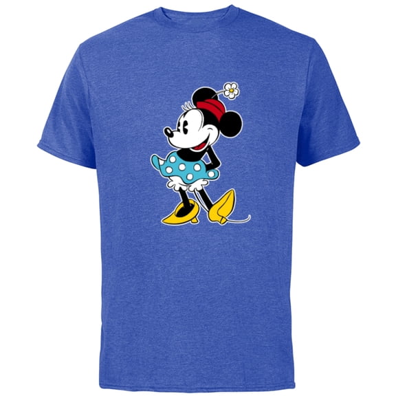 Disney Minnie Mouse Flower Hat - Short Sleeve Cotton T-Shirt for Adults -Customized-Royal Heather