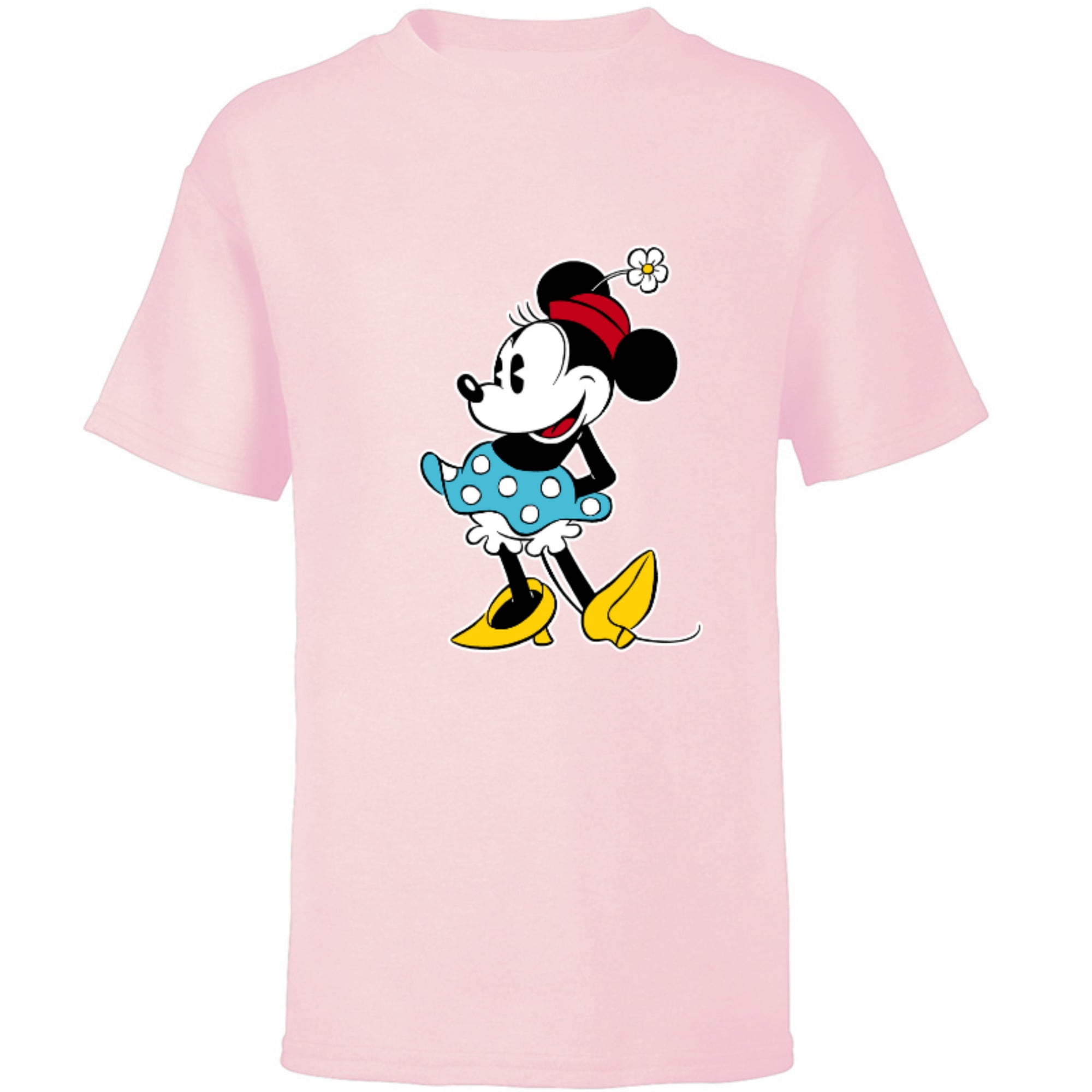 Disney Minnie Mouse Flower Hat Short Sleeve T Shirt For Kids disney-minnie-mouse-flower-hat-short-sleeve-t-shirt-for-kids