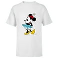 thumbnail image 1 of Disney Minnie Mouse Flower Hat - Short Sleeve T-Shirt for Kids -Customized-White, 1 of 5