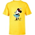 thumbnail image 1 of Disney Minnie Mouse Flower Hat - Short Sleeve T-Shirt for Kids -Customized-Yellow, 1 of 5