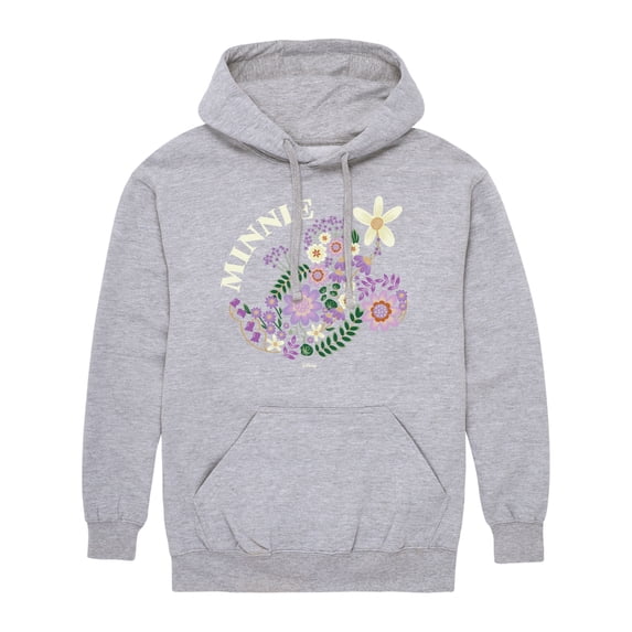 Disney - Minnie Mouse Flower Pattern - Men's Fleece Hoodie Sweatshirt