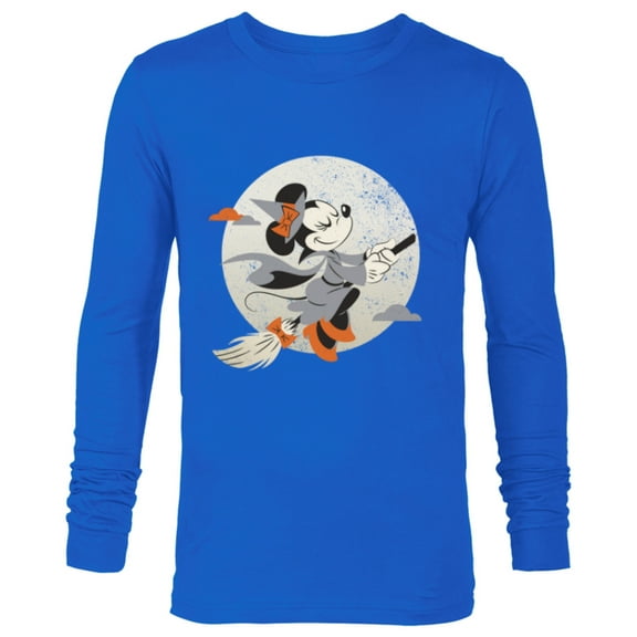 Disney Minnie Mouse Flying Witch Costume Halloween - Long Sleeve T-Shirt for Men - Customized-Navy