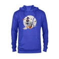 thumbnail image 1 of Disney Minnie Mouse Flying Witch Costume Halloween - Pullover Hoodie for Adults - Customized-Royal, 1 of 5