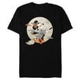 thumbnail image 1 of Disney Minnie Mouse Flying Witch Costume Halloween - Short Sleeve Blended T-Shirt for Adults - Customized-Black, 1 of 5