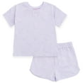 thumbnail image 1 of Disney Minnie Mouse French Terry Drop Shoulder T-Shirt and Dolphin Shorts Outfit Set Infant to Little Kid, 1 of 5