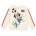 thumbnail image 1 of Disney Minnie Mouse French Terry Oversized Drop Shoulder Sweatshirt Toddler to Big Kid, 1 of 5