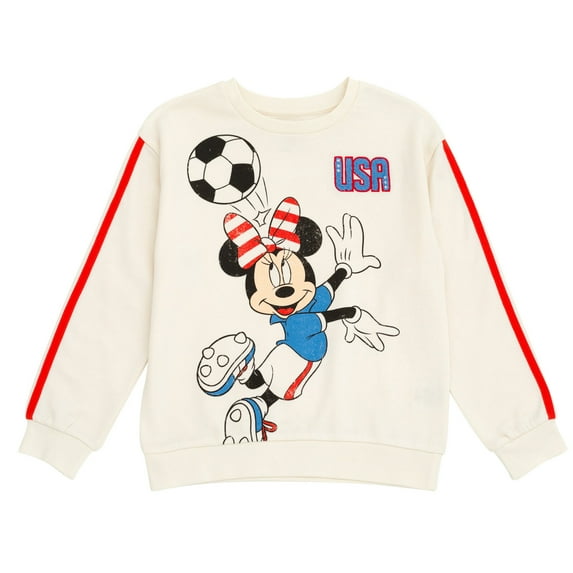 Disney Minnie Mouse French Terry Oversized Drop Shoulder Sweatshirt Toddler to Big Kid